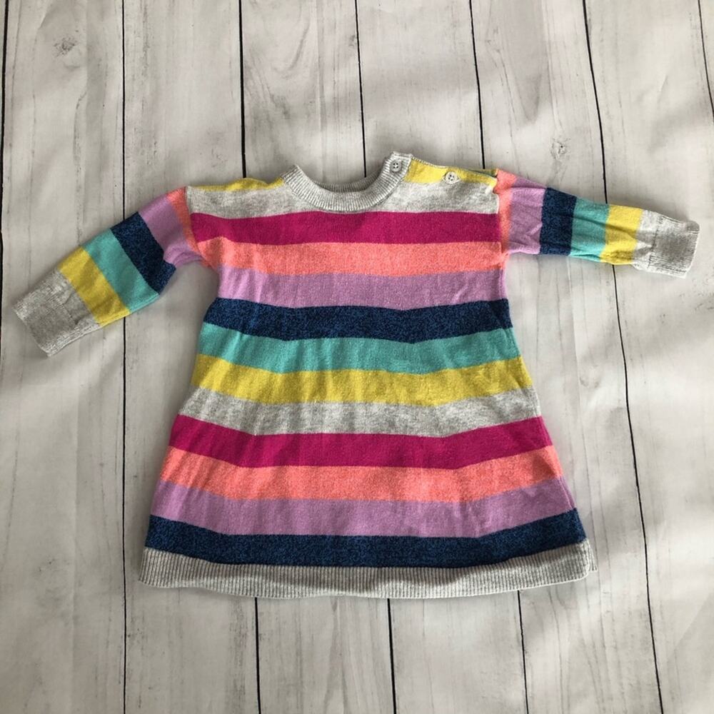 baby GAP Striped Sweater Knit Dress, 3-6 months